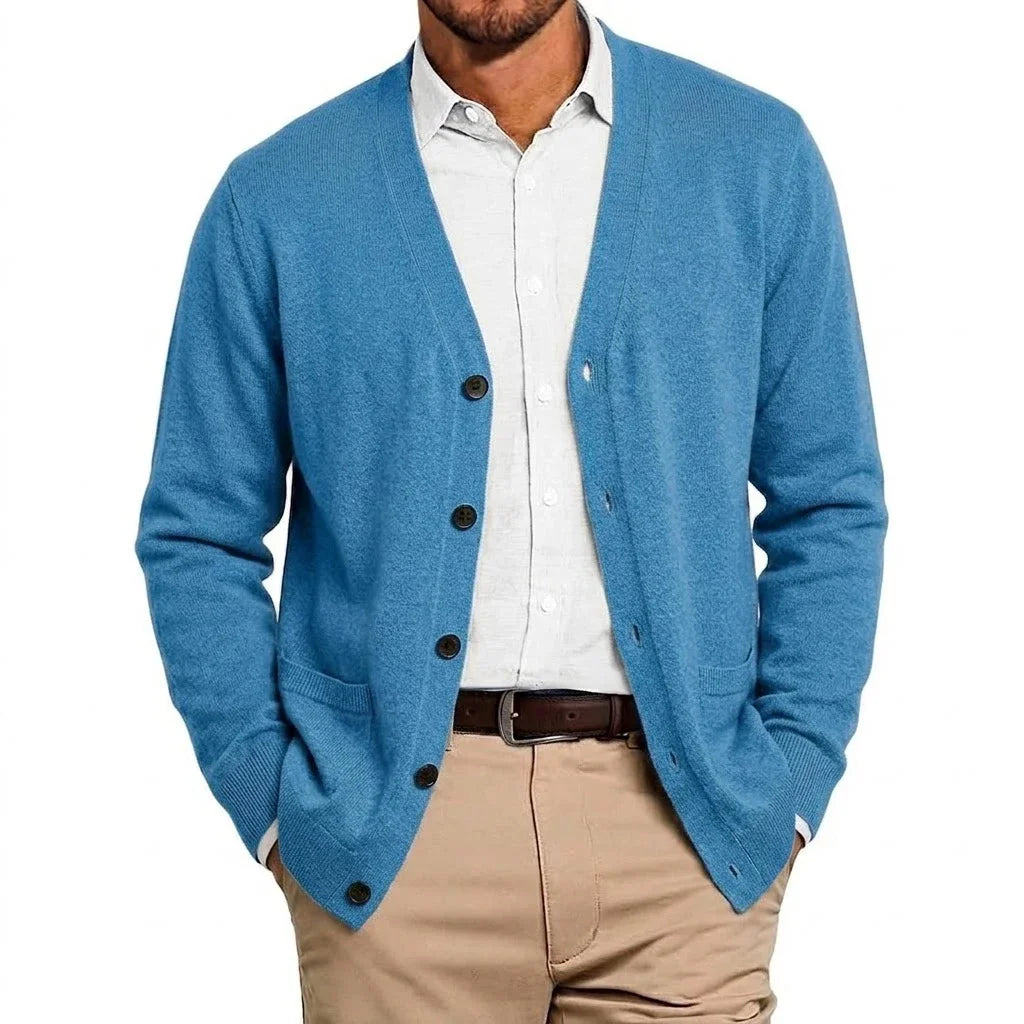 KNIT MANDARIN COLLAR BLAZER FOR MEN