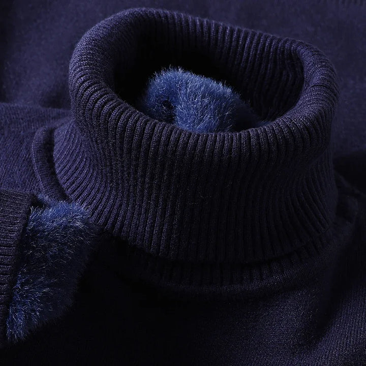 Pull col roulé en maille Leroux