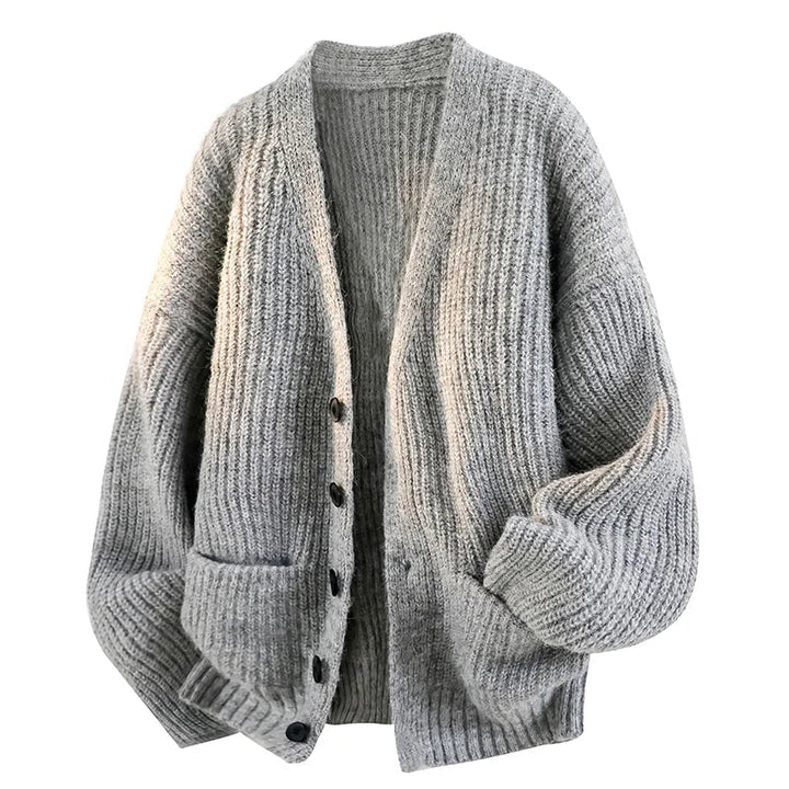 OVERSIZED V-NECK CARDIGAN FOR MEN