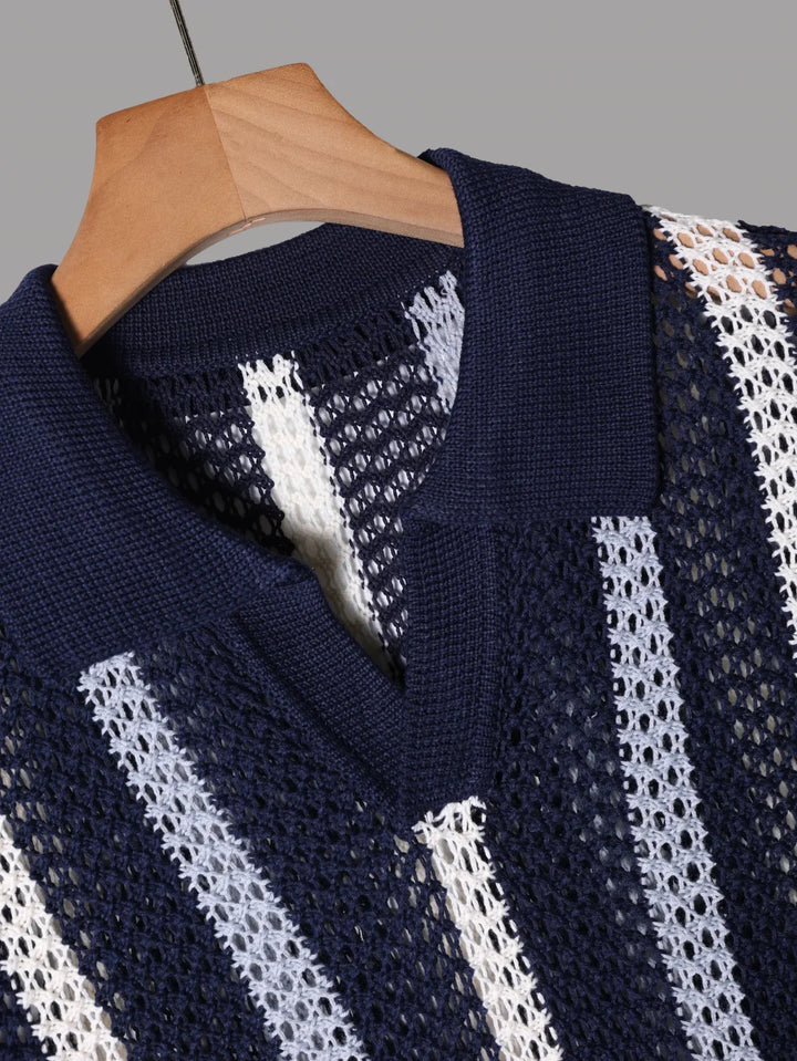 COLLARED KNIT POLO FOR MEN