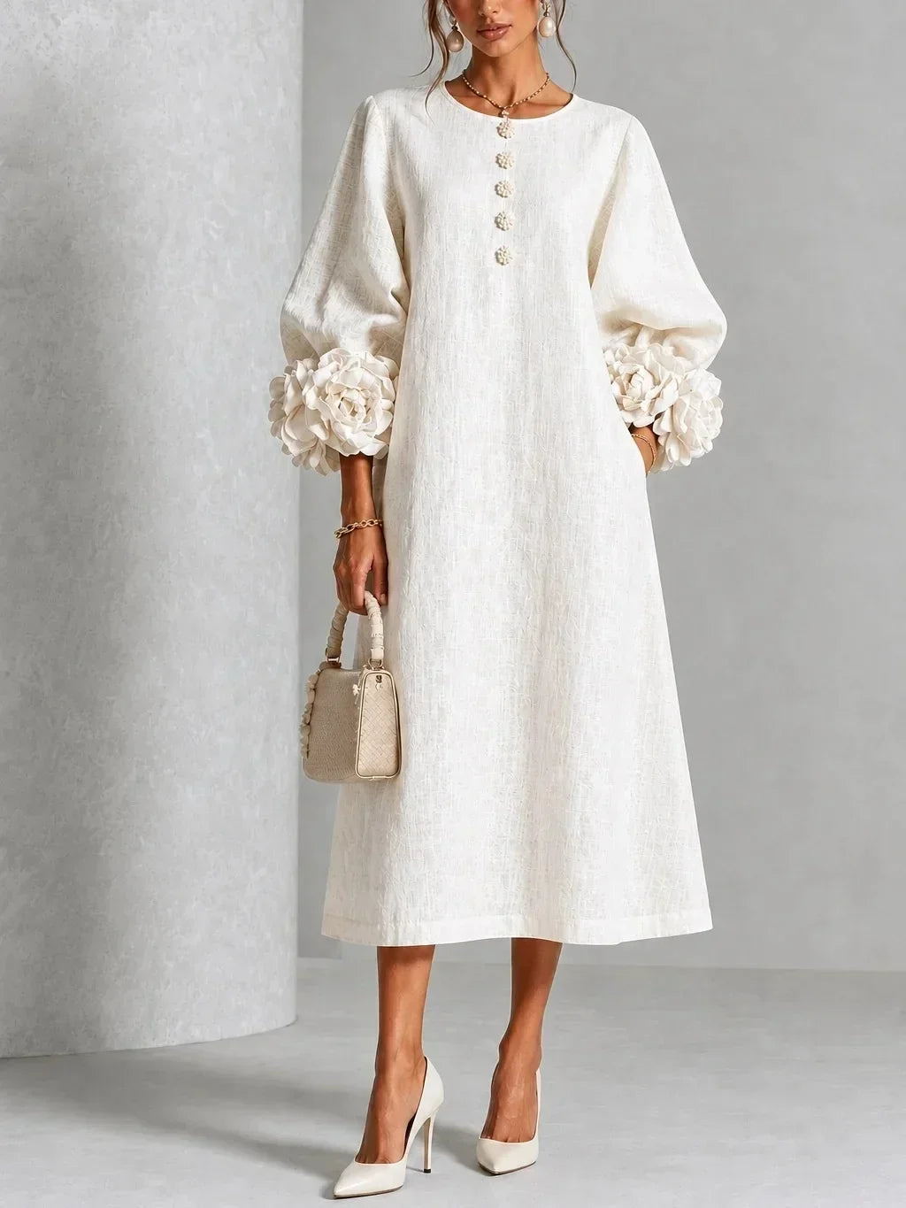 BEAUMONT NICE | ROBE MIDI ROMANTIQUE POUR FEMMES