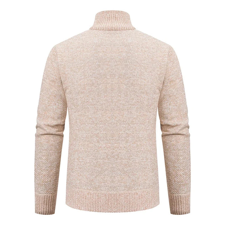 KNIT ZIP COLLAR SWEATER FOR MEN
