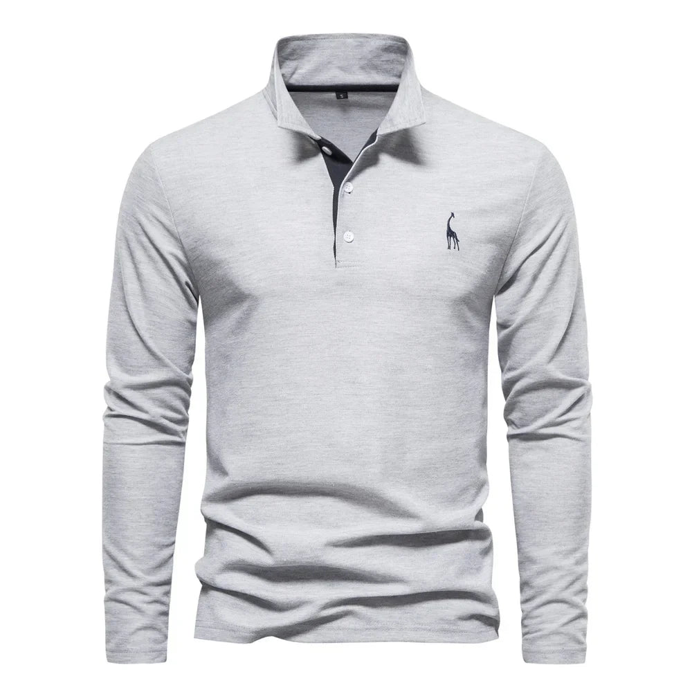LONG SLEEVE POLO SHIRT FOR MEN