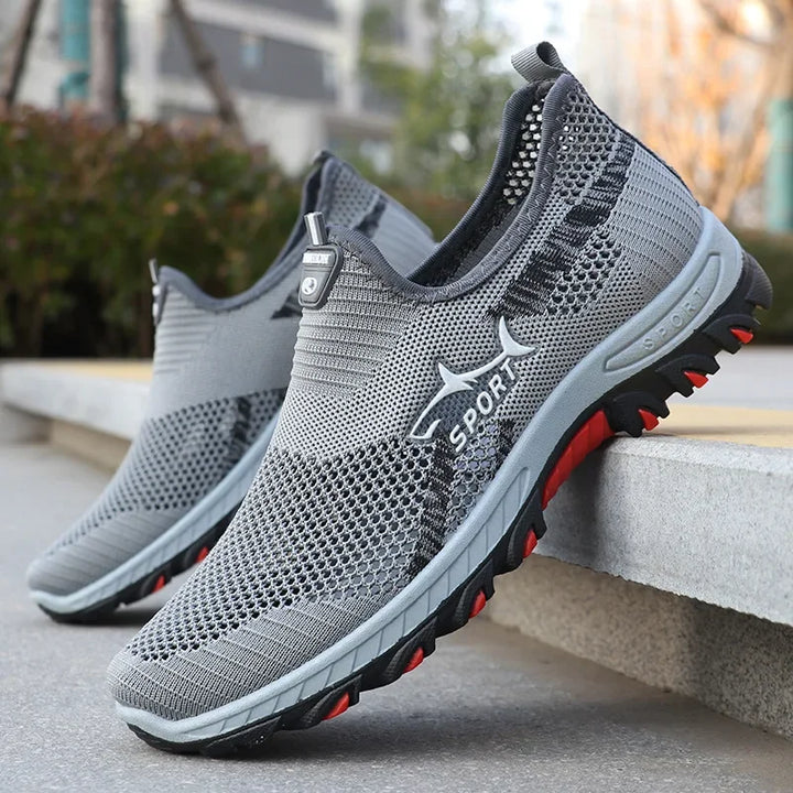 MESH SLIP-ON SNEAKERS FOR MEN
