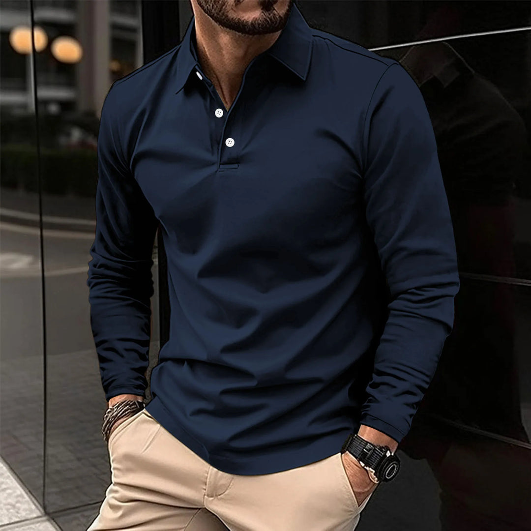 LONG SLEEVE POLO SHIRT FOR MEN