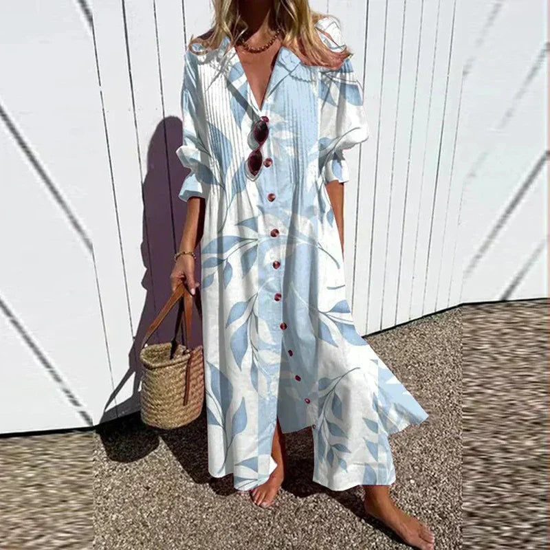 BEAUMONT NICE | ROBE MAXI IMPRIMÉE POUR FEMMES