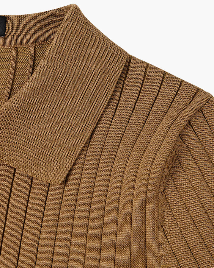 TEXTURED COTTON POLO FOR MEN