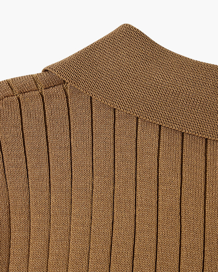 TEXTURED COTTON POLO FOR MEN