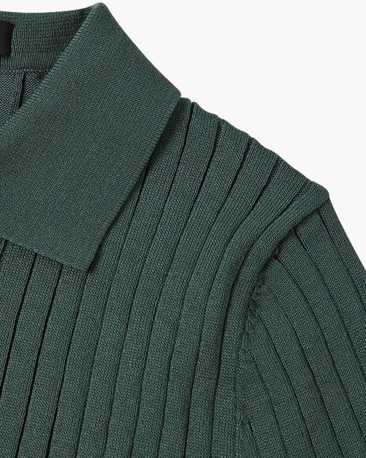 TEXTURED COTTON POLO FOR MEN