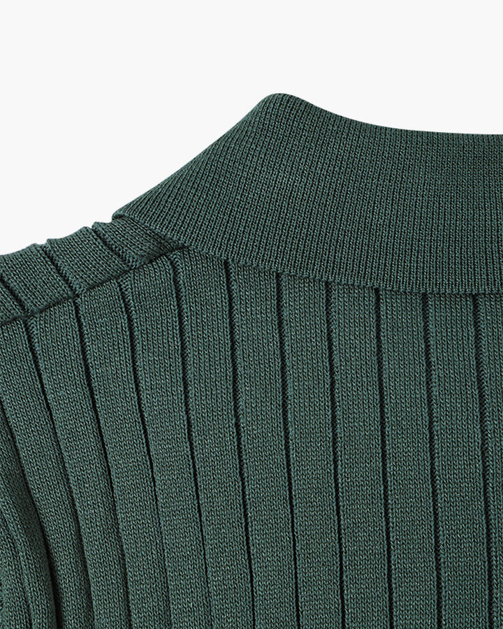 TEXTURED COTTON POLO FOR MEN