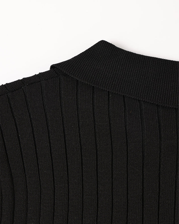 TEXTURED COTTON POLO FOR MEN