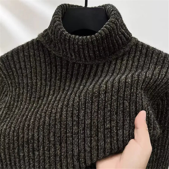 ROLLED COLLAR PULLOVER FOR MEN