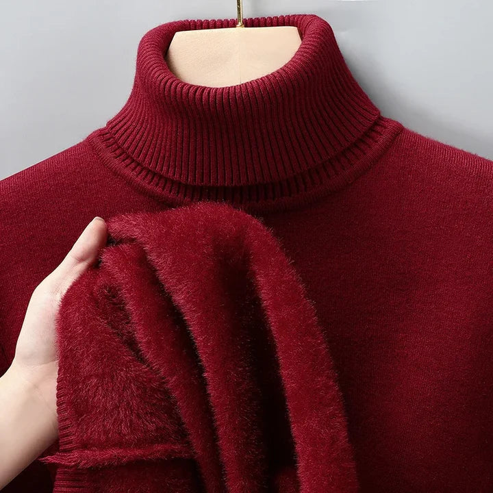 Pull col roulé en maille Leroux