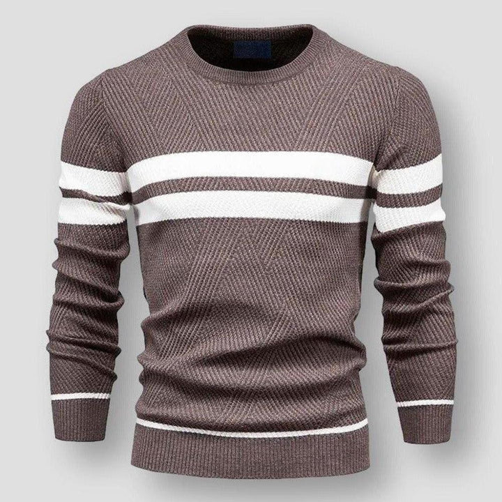 STRIPED NYLON SWEATER FOR MEN
