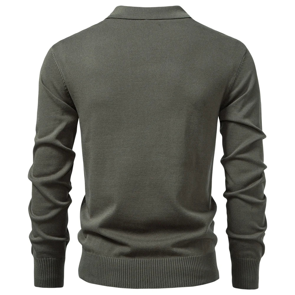 TEXTURED ZIPPER POLO FOR MEN