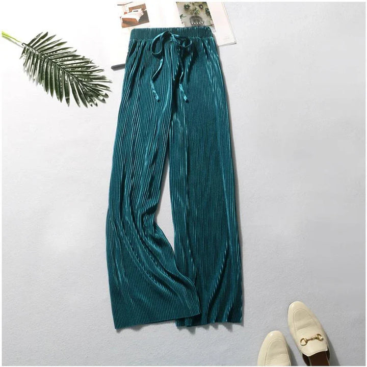 BEAUMONT NICE | PANTALONS PLISÉS À JAMBES LARGES POUR FEMMES