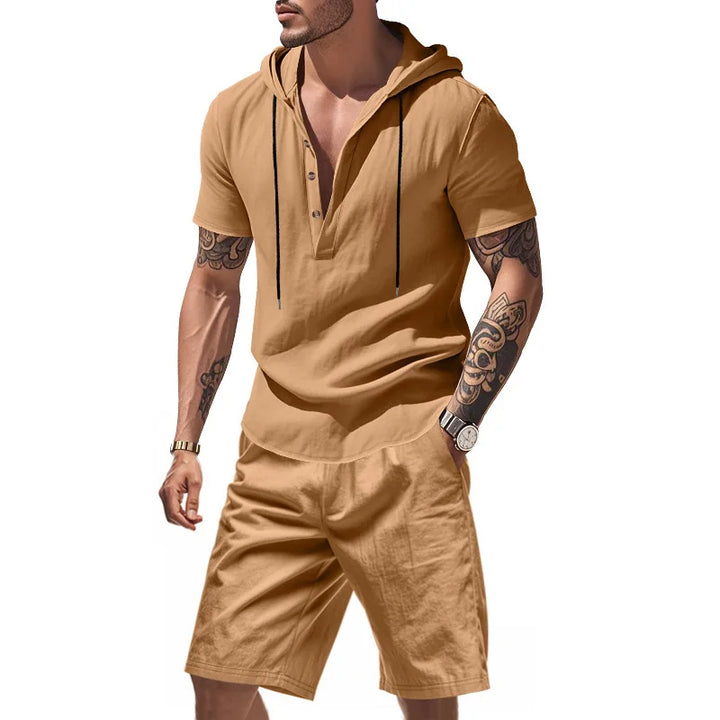 HOODED SHORT SET FOR MEN