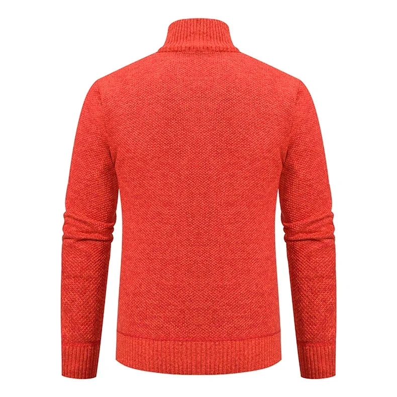 KNIT ZIP COLLAR SWEATER FOR MEN