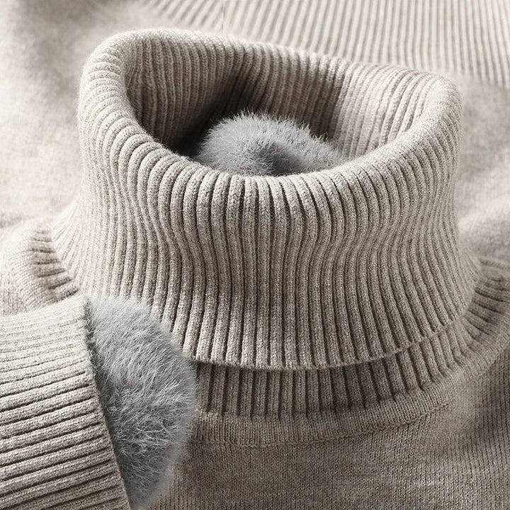 Pull col roulé en maille Leroux