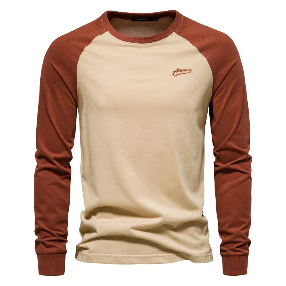 CONTRAST RAGLAN SHIRT FOR MEN
