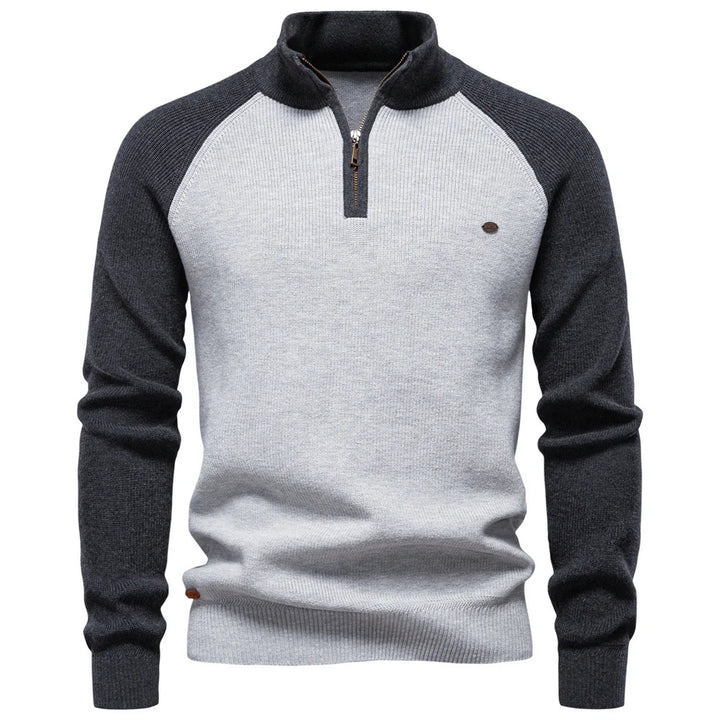 ZIPPERED PULLOVER FOR MEN
