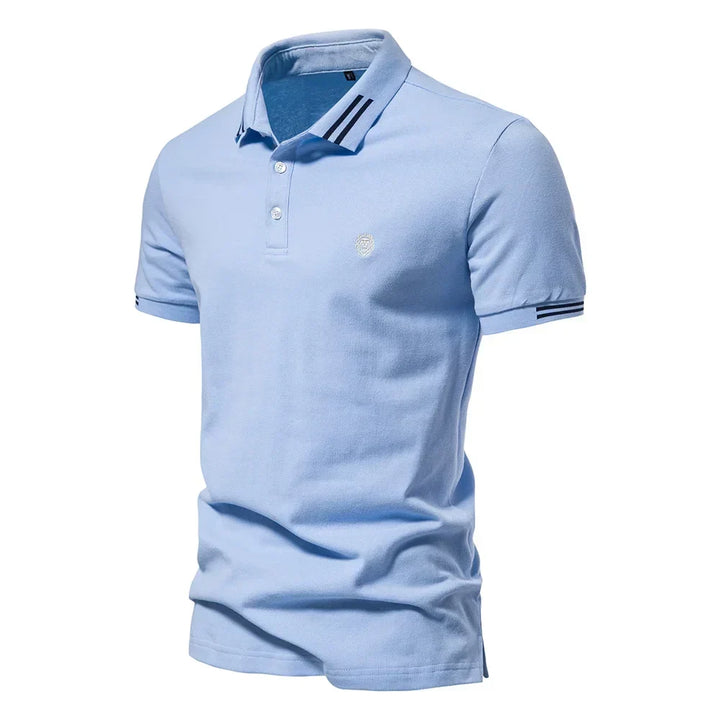 CONTRAST PIQUE POLO FOR MEN