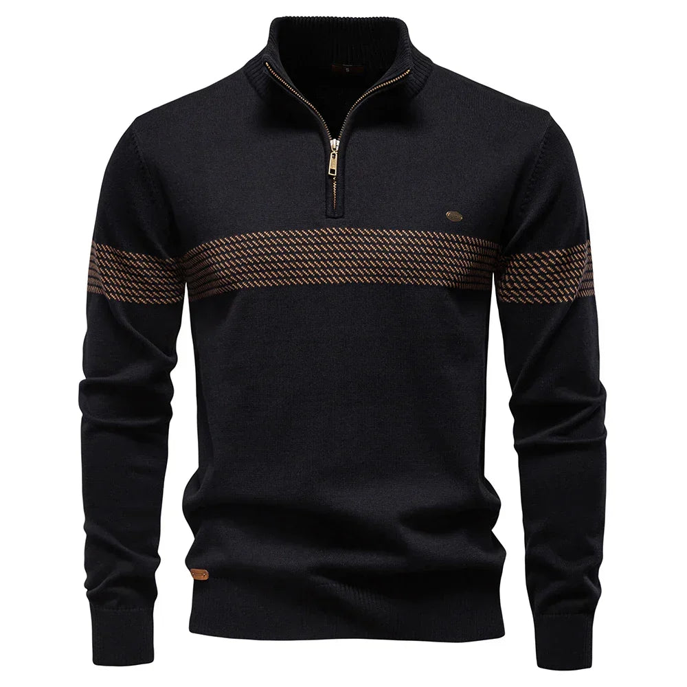 CLASSIC HALF-ZIP KNIT PULLOVER FOR MEN