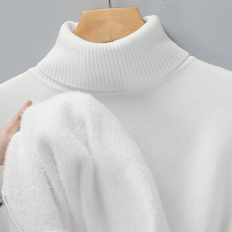 Pull col roulé en maille Leroux
