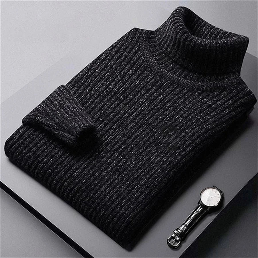 ROLLED COLLAR PULLOVER FOR MEN