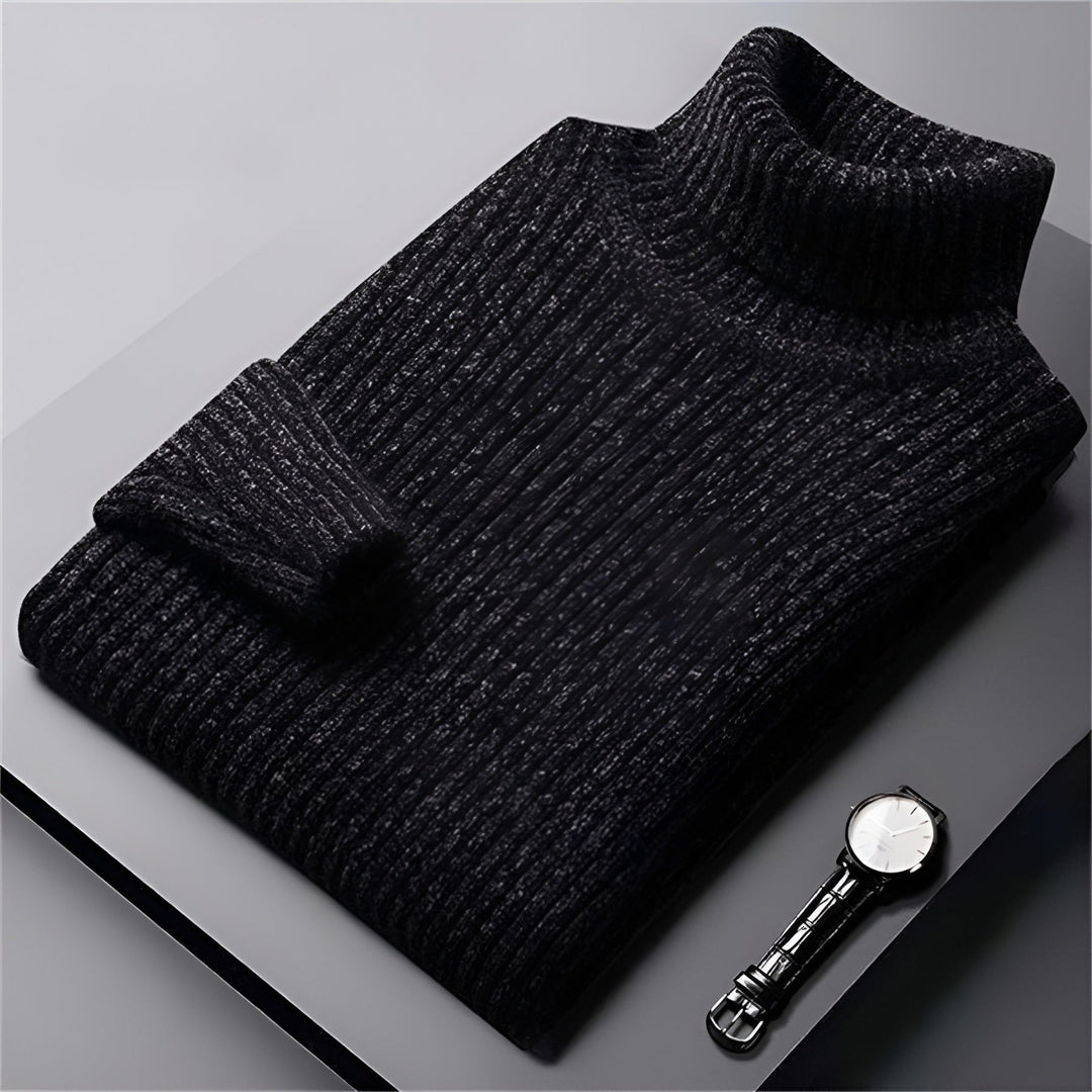 TEXTURED TURTLENECK SWEATER FOR MEN