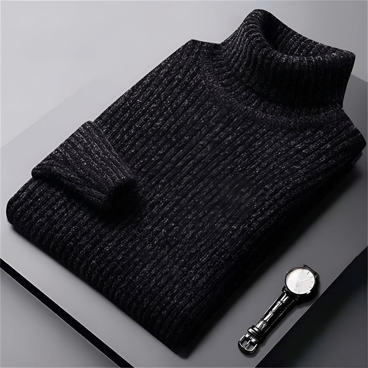 TEXTURED TURTLENECK SWEATER FOR MEN