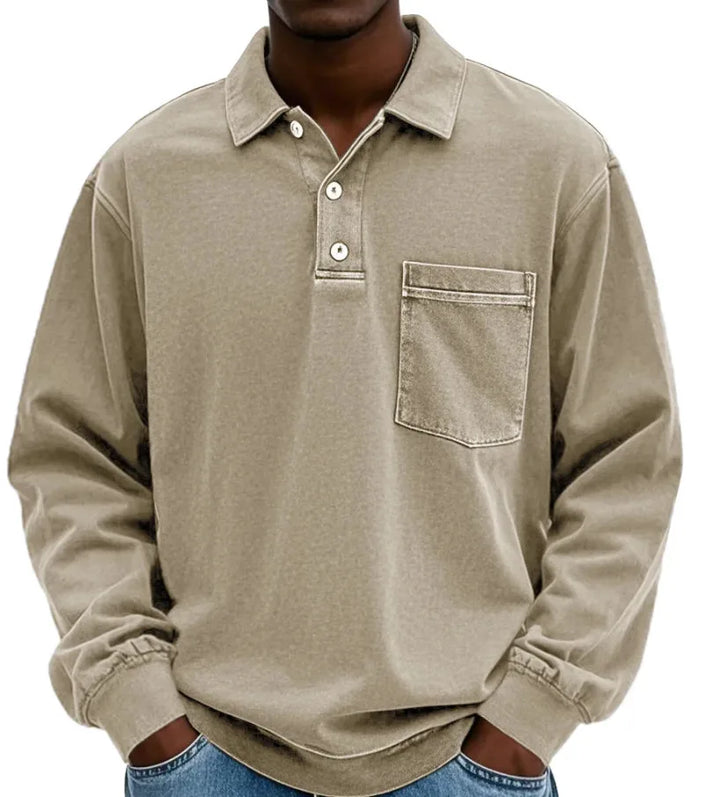 CLASSIC LONG SLEEVE POLO SHIRT FOR MEN