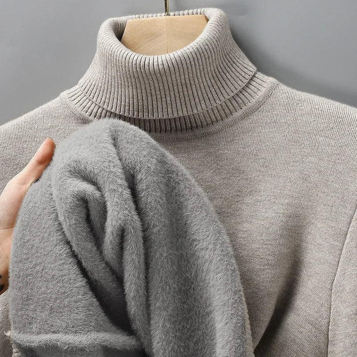 Pull col roulé en maille Leroux