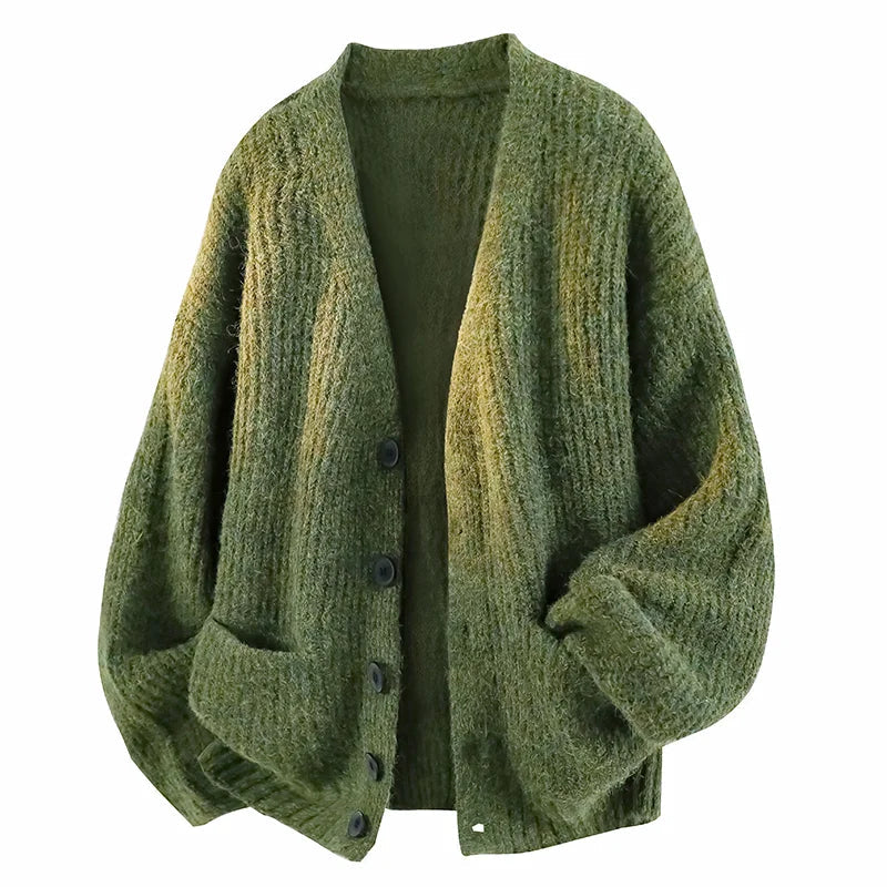 OVERSIZED V-NECK CARDIGAN FOR MEN