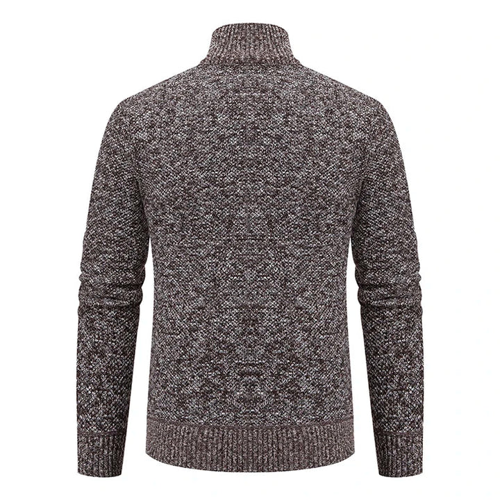KNIT ZIP COLLAR SWEATER FOR MEN