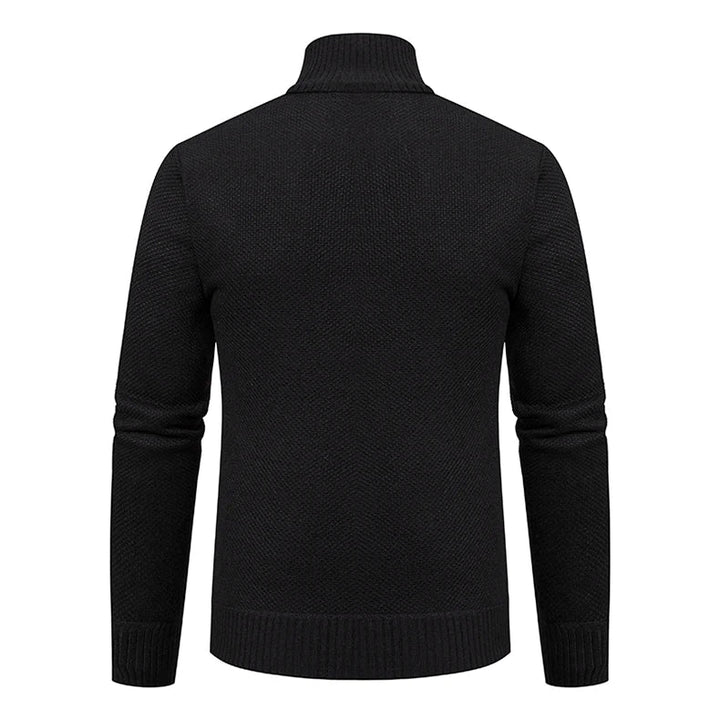 KNIT ZIP COLLAR SWEATER FOR MEN