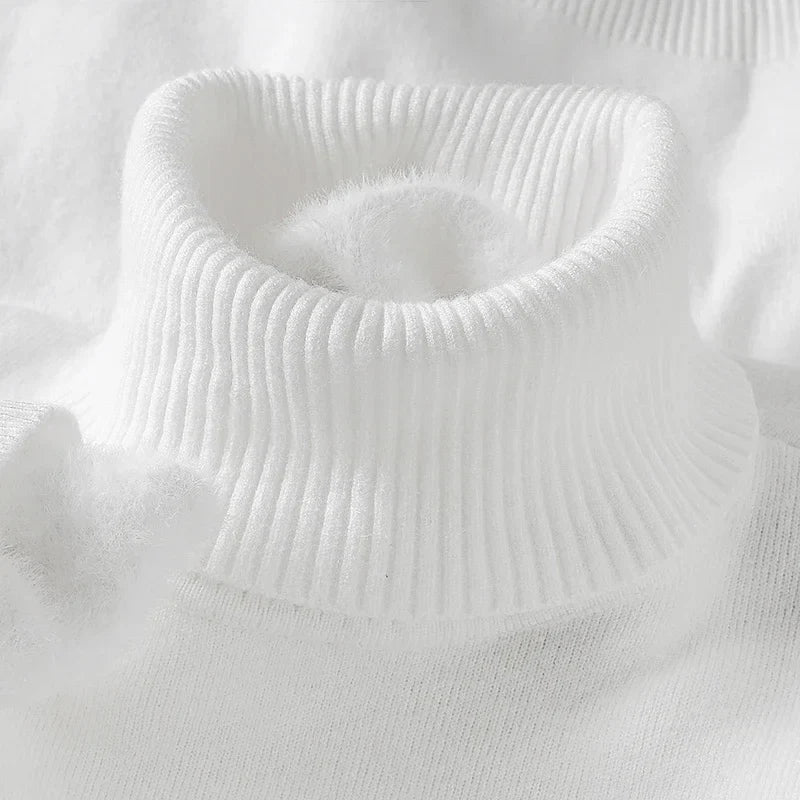 Pull col roulé en maille Leroux