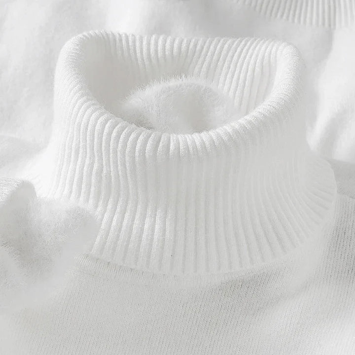Pull col roulé en maille Leroux
