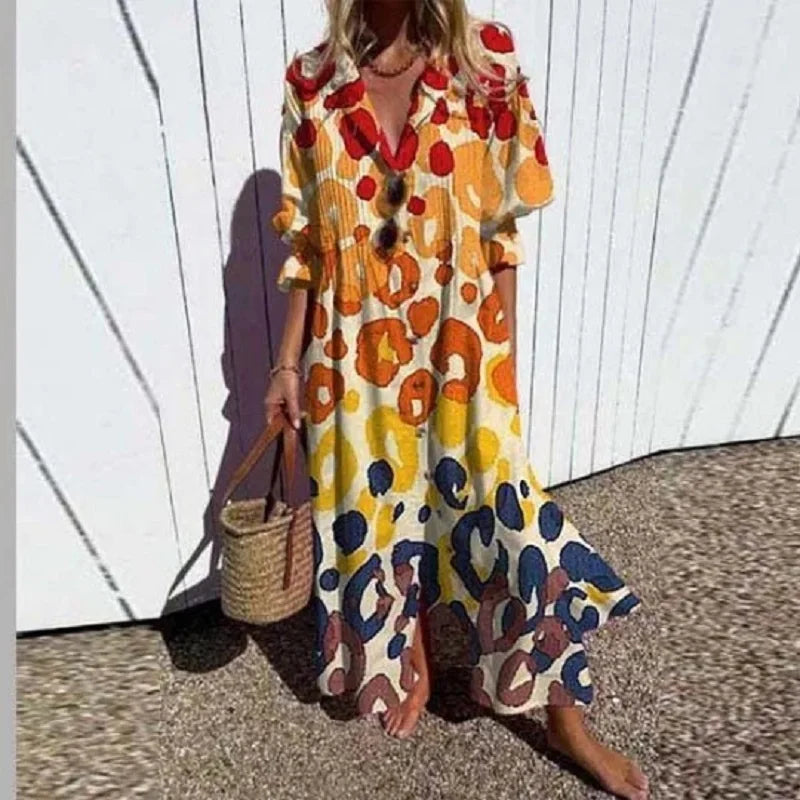BEAUMONT NICE | ROBE MAXI IMPRIMÉE POUR FEMMES