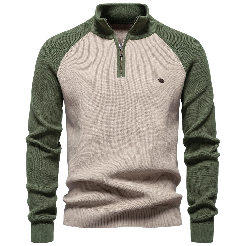 ZIPPERED PULLOVER FOR MEN