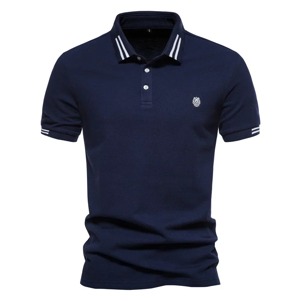 CONTRAST PIQUE POLO FOR MEN