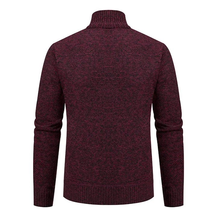 KNIT ZIP COLLAR SWEATER FOR MEN