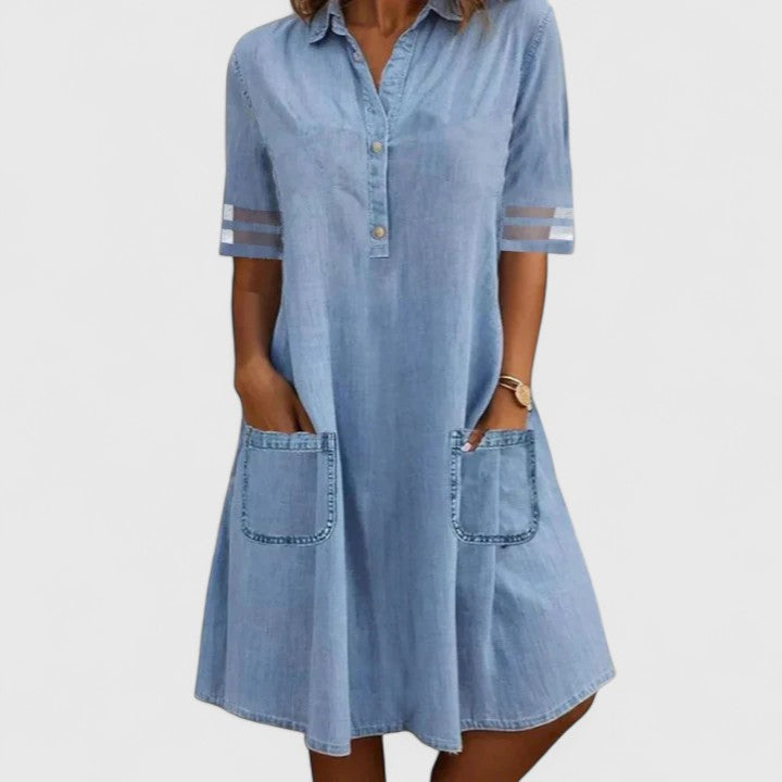 BEAUMONT NICE | ROBE CHEMISIER EN DENIM CLASSIQUE POUR FEMMES