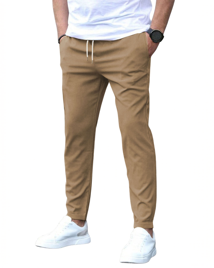 STRETCH COTTON TROUSERS FOR MEN