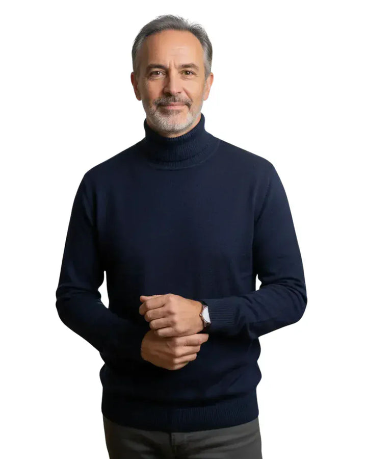 TEXTURED TURTLENECK KNIT FOR MEN