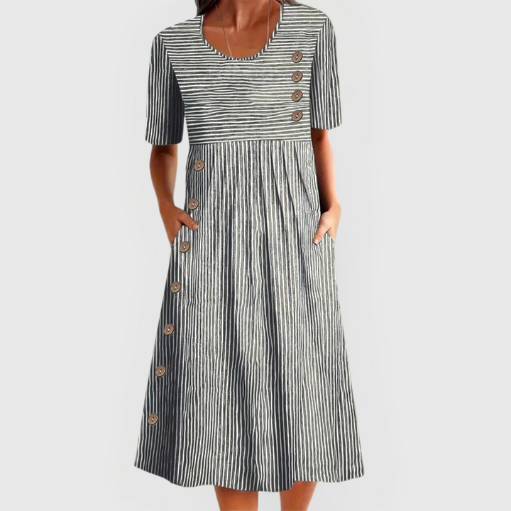 BEAUMONT NICE | ROBE MIDI RAYÉE POUR FEMMES