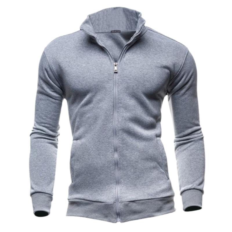 HIGH NECK ZIP HOODIE JACKET FOR MEN