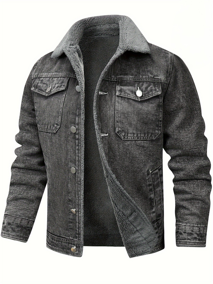 WARM DENIM JACKET FOR MEN
