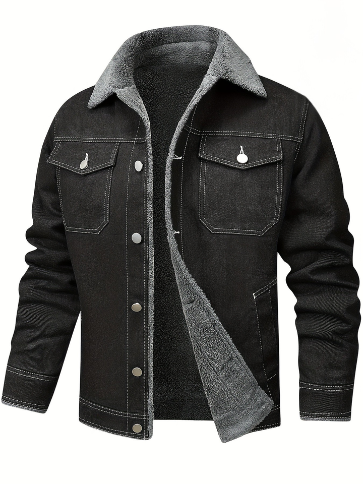 WARM DENIM JACKET FOR MEN