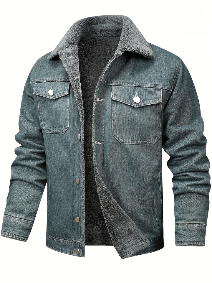 WARM DENIM JACKET FOR MEN